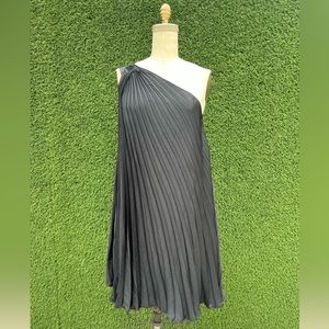 NWT BR pleated one shoulder cocktail dress